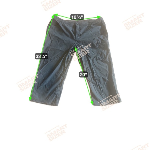 Eddie Bauer light blue capri lightweight fabric with bungee cord tabs zipper - Picture 2 of 11